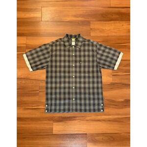 Vtg 2000s North Face A5 Series Woven Plaid Short Sleeve Button Shirt Mens Medium